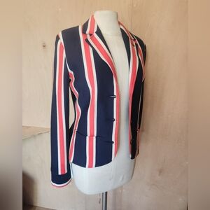 Adidas Original Navy Blazer with Orange and White Stripes - Rare